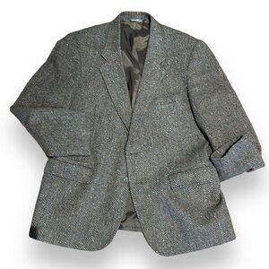 Vintage Oversized Tweed Wool Blazer Jacket sport coat power hip aritzia style